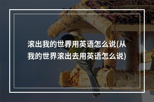 滚出我的世界用英语怎么说(从我的世界滚出去用英语怎么说)