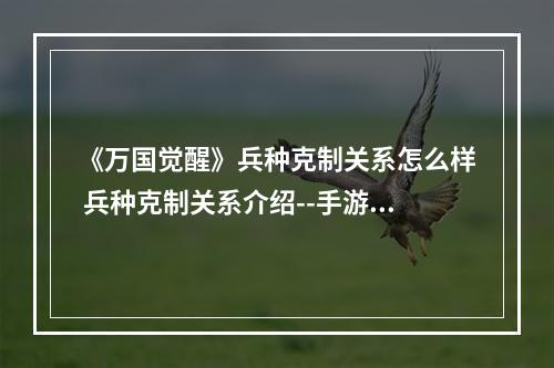 《万国觉醒》兵种克制关系怎么样 兵种克制关系介绍--手游攻略网