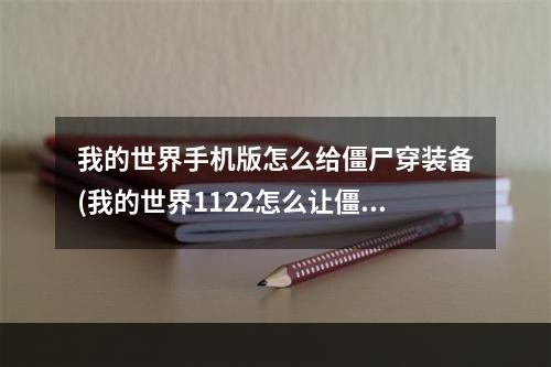 我的世界手机版怎么给僵尸穿装备(我的世界1122怎么让僵尸穿装备)