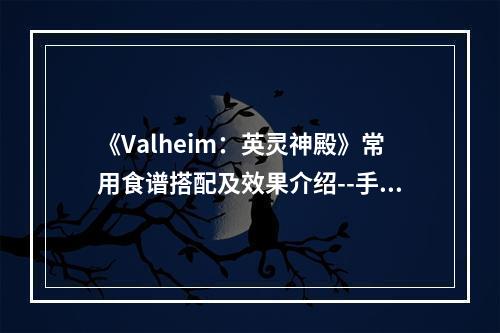 《Valheim：英灵神殿》常用食谱搭配及效果介绍--手游攻略网