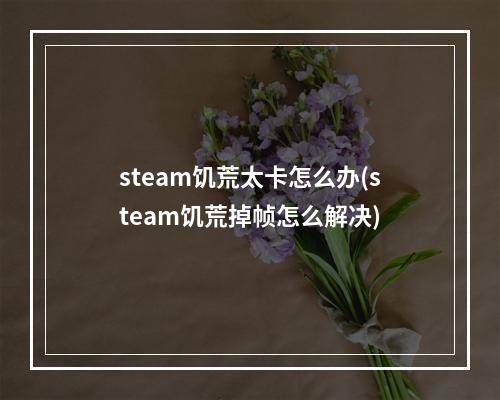 steam饥荒太卡怎么办(steam饥荒掉帧怎么解决)