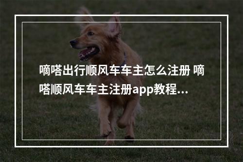 嘀嗒出行顺风车车主怎么注册 嘀嗒顺风车车主注册app教程[多图]--手游攻略网