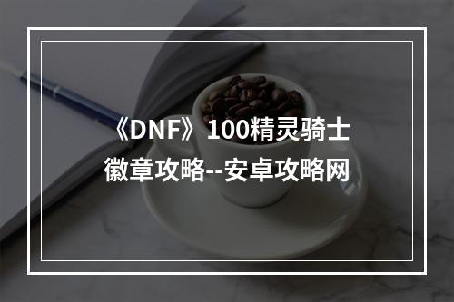 《DNF》100精灵骑士徽章攻略--安卓攻略网