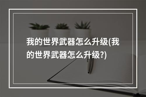 我的世界武器怎么升级(我的世界武器怎么升级?)