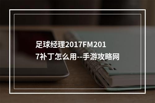 足球经理2017FM2017补丁怎么用--手游攻略网