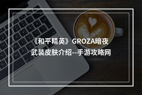 《和平精英》GROZA暗夜武装皮肤介绍--手游攻略网