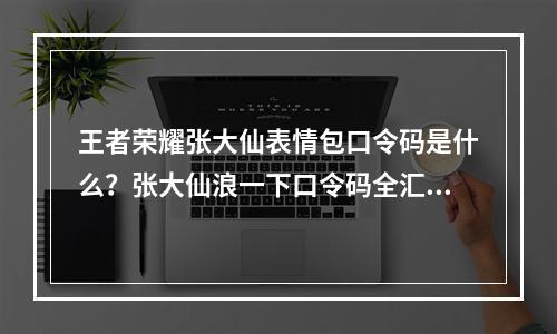 王者荣耀张大仙表情包口令码是什么？张大仙浪一下口令码全汇总[多图]--安卓攻略网