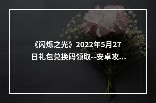 《闪烁之光》2022年5月27日礼包兑换码领取--安卓攻略网