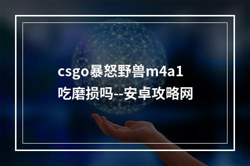 csgo暴怒野兽m4a1吃磨损吗--安卓攻略网