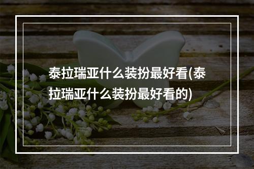 泰拉瑞亚什么装扮最好看(泰拉瑞亚什么装扮最好看的)