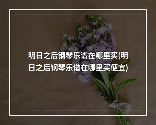 明日之后钢琴乐谱在哪里买(明日之后钢琴乐谱在哪里买便宜)