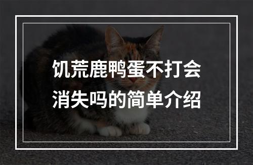 饥荒鹿鸭蛋不打会消失吗的简单介绍