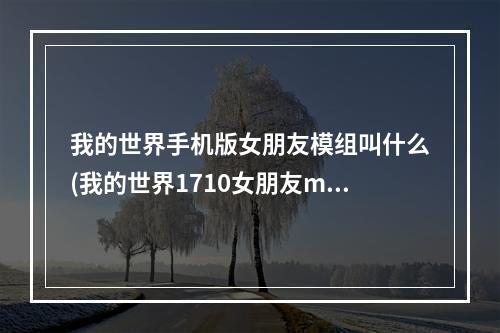 我的世界手机版女朋友模组叫什么(我的世界1710女朋友mod)