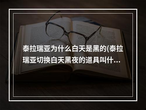 泰拉瑞亚为什么白天是黑的(泰拉瑞亚切换白天黑夜的道具叫什么)