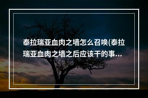 泰拉瑞亚血肉之墙怎么召唤(泰拉瑞亚血肉之墙之后应该干的事情)