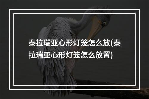 泰拉瑞亚心形灯笼怎么放(泰拉瑞亚心形灯笼怎么放置)