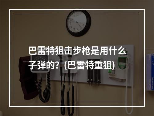 巴雷特狙击步枪是用什么子弹的？(巴雷特重狙)