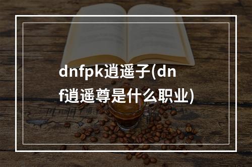 dnfpk逍遥子(dnf逍遥尊是什么职业)