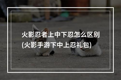 火影忍者上中下忍怎么区别(火影手游下中上忍礼包)