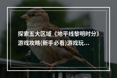 探索五大区域《地平线黎明时分》游戏攻略(新手必看)游戏玩法、人物角色、地图区域、装备升级、敌人打法、技能介绍