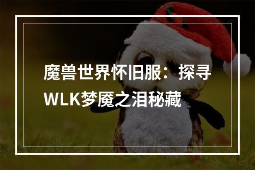 魔兽世界怀旧服：探寻WLK梦魇之泪秘藏