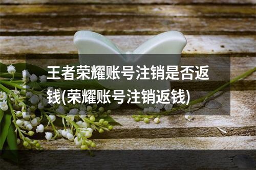 王者荣耀账号注销是否返钱(荣耀账号注销返钱)