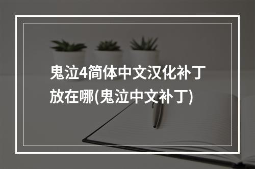 鬼泣4简体中文汉化补丁放在哪(鬼泣中文补丁)