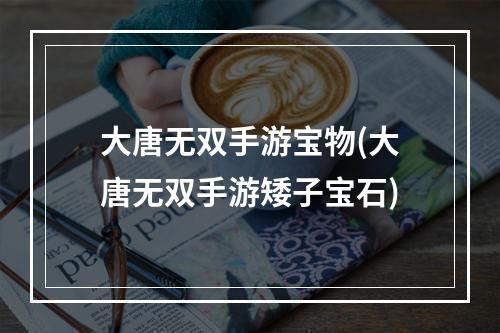 大唐无双手游宝物(大唐无双手游矮子宝石)