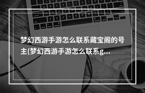 梦幻西游手游怎么联系藏宝阁的号主(梦幻西游手游怎么联系gm)