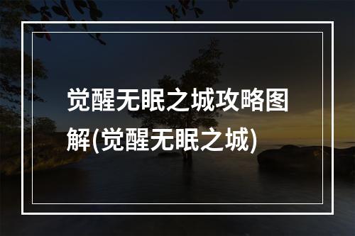 觉醒无眠之城攻略图解(觉醒无眠之城)