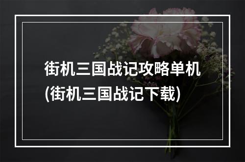 街机三国战记攻略单机(街机三国战记下载)