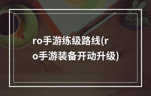 ro手游练级路线(ro手游装备开动升级)