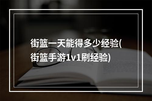 街篮一天能得多少经验(街篮手游1v1刷经验)