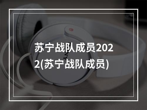 苏宁战队成员2022(苏宁战队成员)