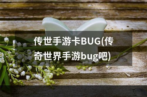 传世手游卡BUG(传奇世界手游bug吧)