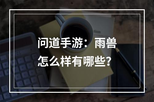 问道手游：雨兽怎么样有哪些？