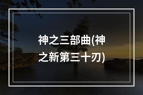 神之三部曲(神之新第三十刃)