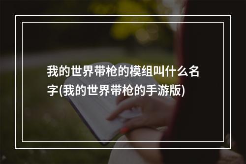 我的世界带枪的模组叫什么名字(我的世界带枪的手游版)