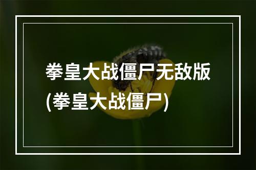 拳皇大战僵尸无敌版(拳皇大战僵尸)