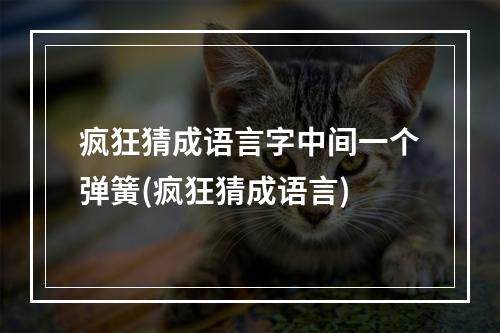 疯狂猜成语言字中间一个弹簧(疯狂猜成语言)