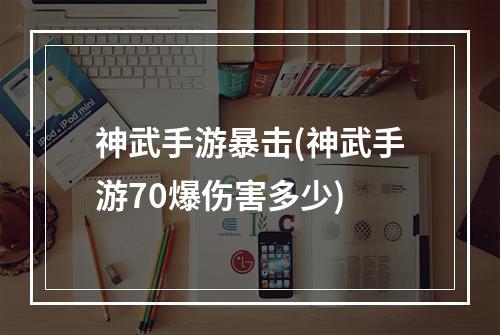 神武手游暴击(神武手游70爆伤害多少)