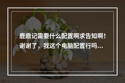 鹿鼎记需要什么配置啊求告知啊！谢谢了，我这个电脑配置行吗？可以开什么效果？(鹿鼎记配置要求)