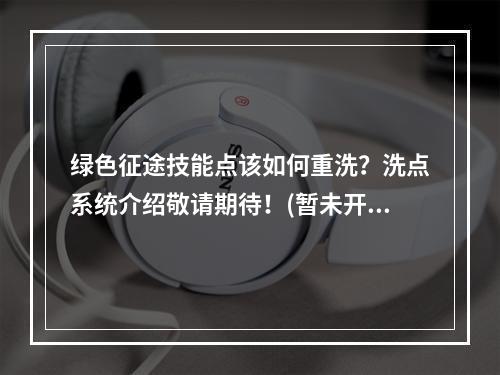 绿色征途技能点该如何重洗？洗点系统介绍敬请期待！(暂未开放)