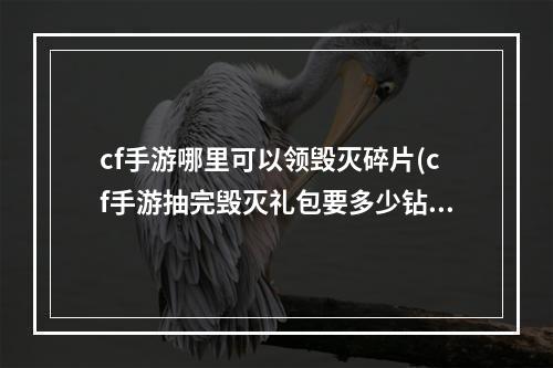 cf手游哪里可以领毁灭碎片(cf手游抽完毁灭礼包要多少钻)