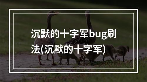 沉默的十字军bug刷法(沉默的十字军)