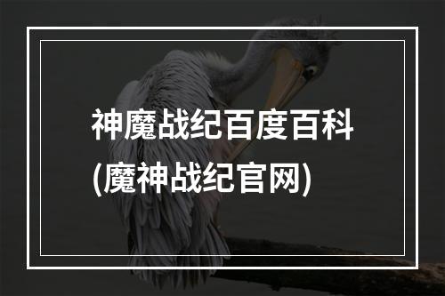 神魔战纪百度百科(魔神战纪官网)