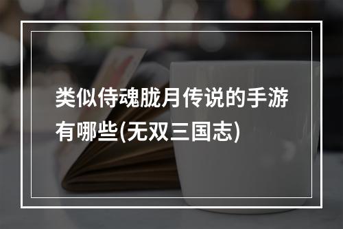 类似侍魂胧月传说的手游有哪些(无双三国志)