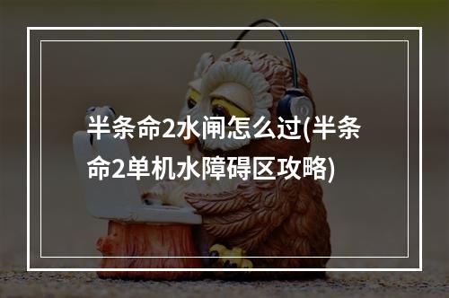 半条命2水闸怎么过(半条命2单机水障碍区攻略)