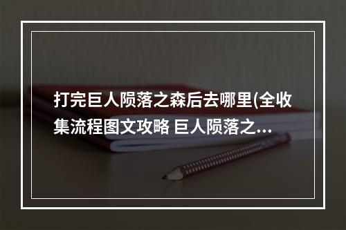 打完巨人陨落之森后去哪里(全收集流程图文攻略 巨人陨落之森 最后的巨人 amp 咒缚)