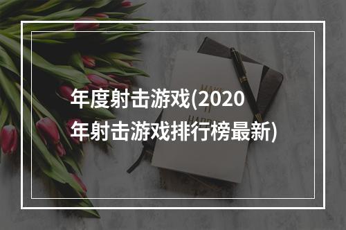 年度射击游戏(2020年射击游戏排行榜最新)